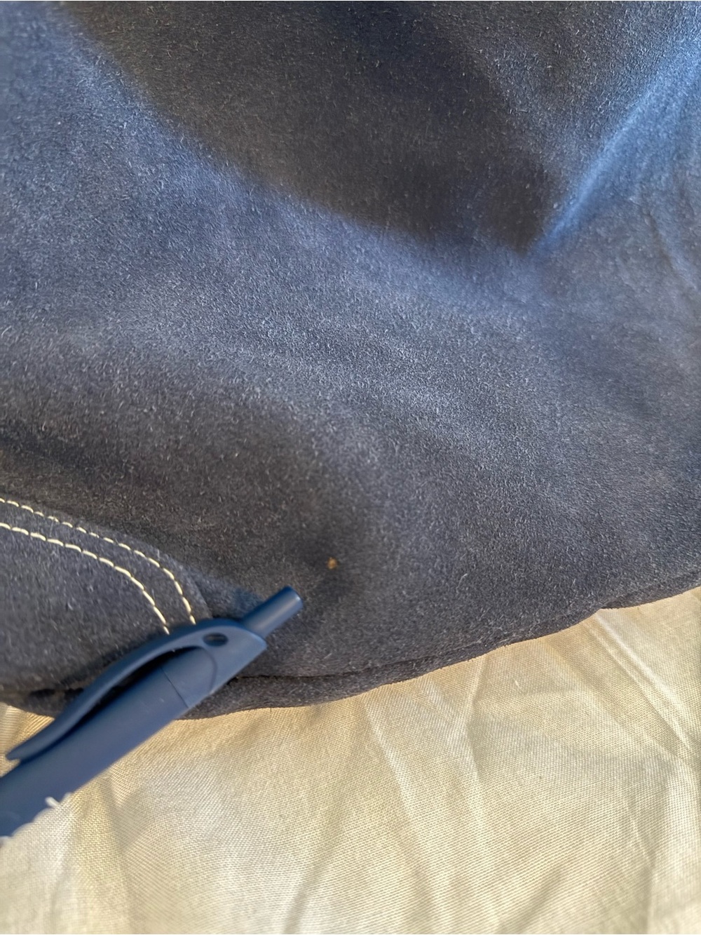 Mandrn Ezra Denim Suede Zip Tote or Backpack Used Once - Picture 11 of 13